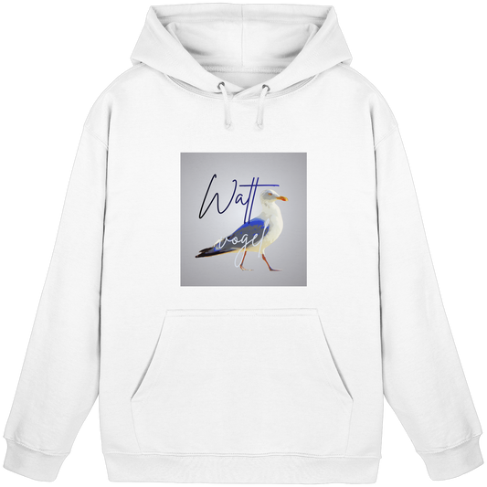 Wattvogel Motiv mit Nordsee Möwe - Basic Unisex Hoodie