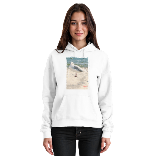 Wattvogel Nordsee Möwe am Strand - Basic Unisex Hoodie