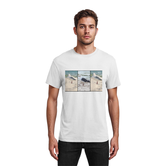 Wattvogel Motiv Nordseemöwe Ostsee - Heavy Cotton T-Shirt