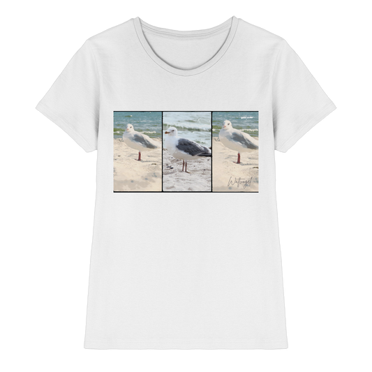 Wattvogel Motiv Nordseemöwe Ostsee - Ladies Premium Shirt