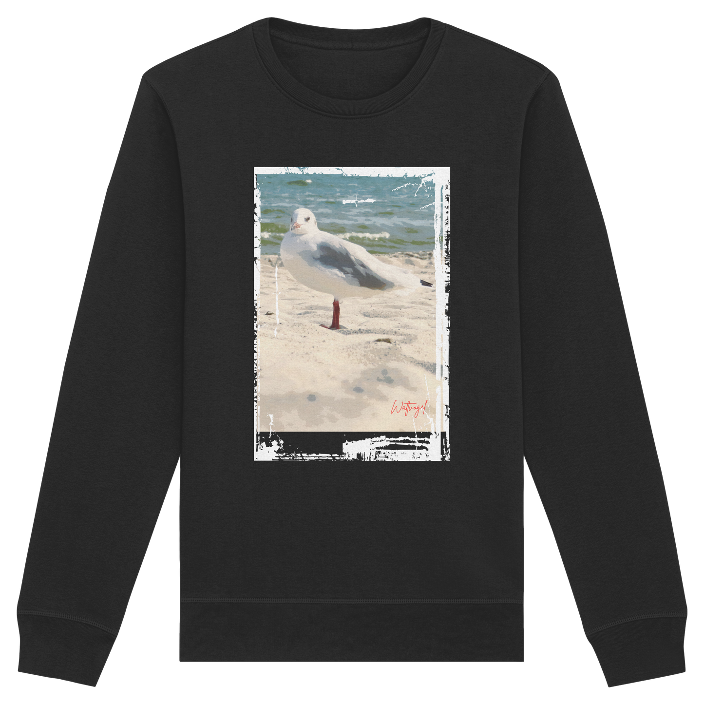 Wattvogel Nordsee Möwe am Strand - Organic Basic Unisex Sweatshirt