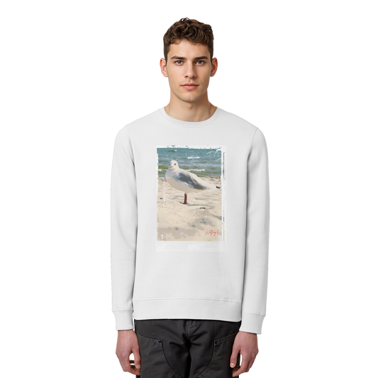 Wattvogel Nordsee Möwe am Strand - Organic Basic Unisex Sweatshirt