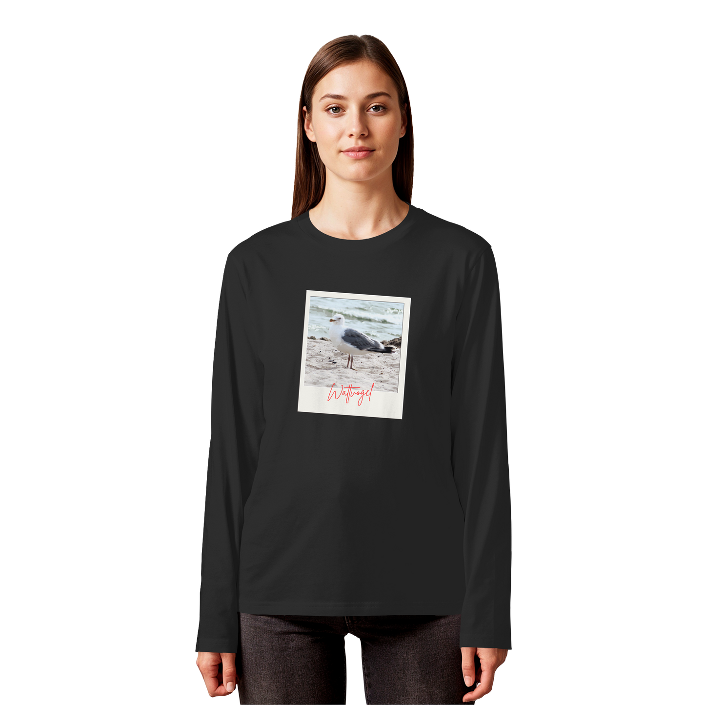 Wattvogel Foto Nordsee Möwe - Organic Longsleeve T-Shirt
