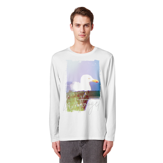 Wattvogel® Nordsee Möwe – Strandkorb Moment - Organic Longsleeve T-Shirt
