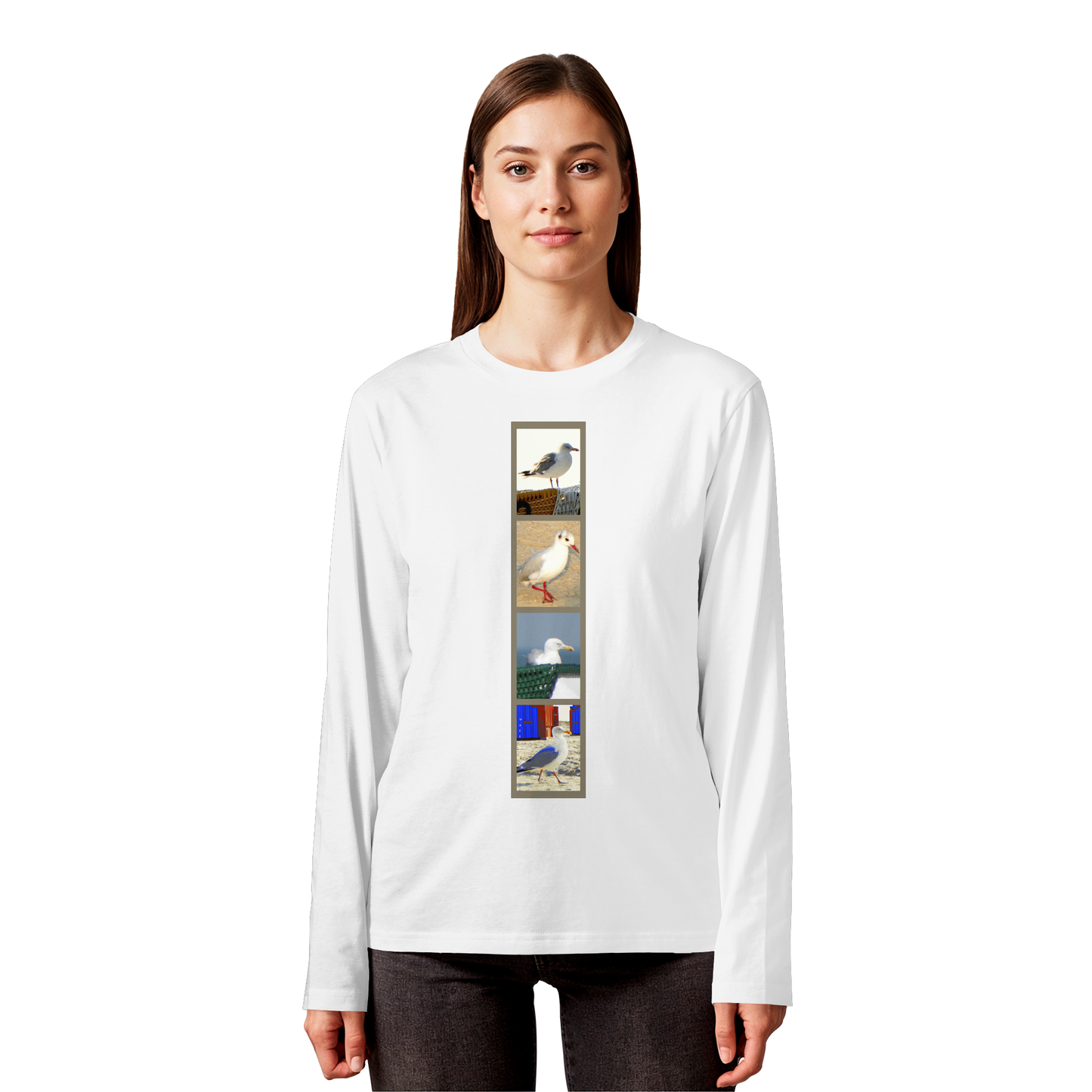 Wattvogel Nordsee Möwen Fotos - Organic Longsleeve T-Shirt