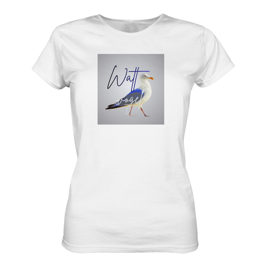 Wattvogel Motiv mit Nordsee Möwe - Womens Premium Classic T-Shirt