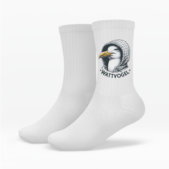 Socken Coole Nordsee  Möwe mit Kaputze