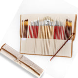 38-tlg. Künstlerpinsel Set mit Pinseltasche - Pinsel für Ölmalerei, Acrylmalerei und Aquarellmalen