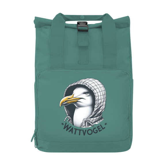 Rucksack mit Seitentasche Coole Nordsee  Möwe mit Kaputze