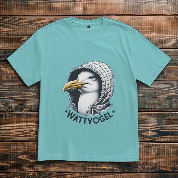 Oversize T-Shirt Coole Nordsee  Möwe mit Kaputze