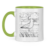 Tasse zweifarbig Zeichnung Möwe