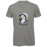 Herren Premium Bio V-Neck T-Shirt Coole Nordsee  Möwe mit Kaputze