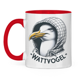 Tasse zweifarbig Coole Nordsee  Möwe mit Kaputze