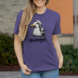 Damen T-Shirt Coole Möwe mit Kapuze Wattvogel