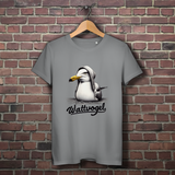 Damen Premium Bio T-Shirt Coole Möwe mit Kapuze Wattvogel