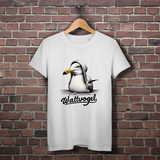 Damen Premium Bio T-Shirt Coole Möwe mit Kapuze Wattvogel