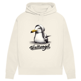 Damen Premium Bio Hoodie Coole Möwe mit Kapuze Wattvogel