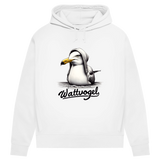 Damen Premium Bio Hoodie Coole Möwe mit Kapuze Wattvogel