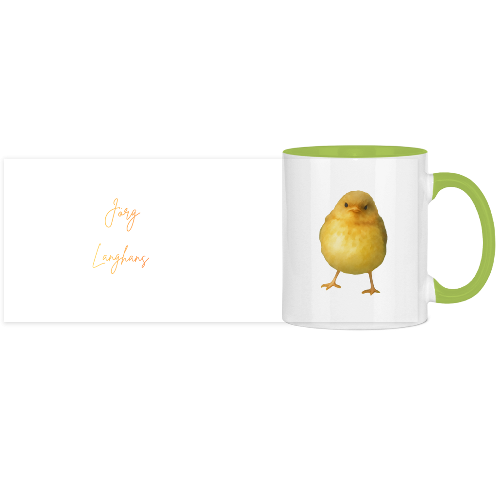 Panorama Tasse zweifarbig Vogel Tasse 1
