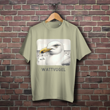 Oversize T-Shirt Nordsee Möwe mit Strand und Touristen im Hintergrund