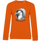 Damen Premium Bio Sweatshirt Coole Nordsee  Möwe mit Kaputze