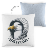 Kopfkissen zweifarbig Coole Nordsee  Möwe mit Kaputze