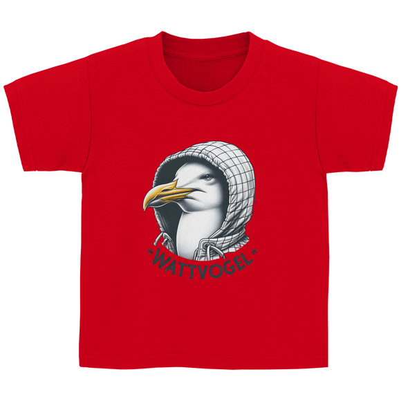 Kinder Basic T-Shirt Coole Nordsee  Möwe mit Kaputze