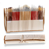 38-tlg. Künstlerpinsel Set mit Pinseltasche - Pinsel für Ölmalerei, Acrylmalerei und Aquarellmalen