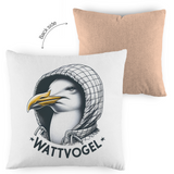Kopfkissen zweifarbig Coole Nordsee  Möwe mit Kaputze