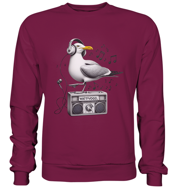 Möwe Wattvogel® mit Radio - Pullover Sweatshirt