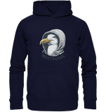 Motiv Möwe mit Kaputze Schriftzug Wattvogel  - Basic Unisex Hoodie
