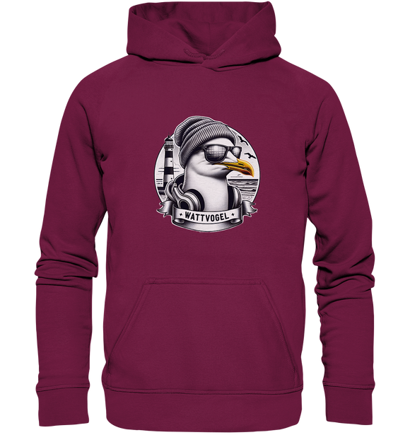 Coole Möwe mit Mütze und Sonnenbrille - Unisex Hoodie