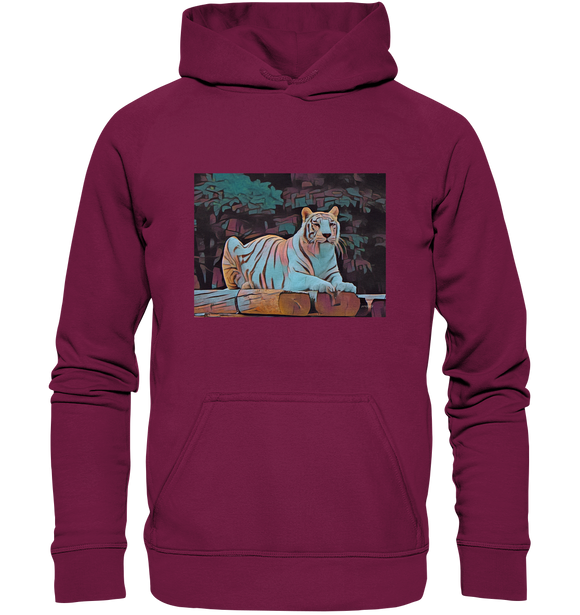 Liegender Tiger Kunstmotiv Kunstdruck - Basic Unisex Hoodie