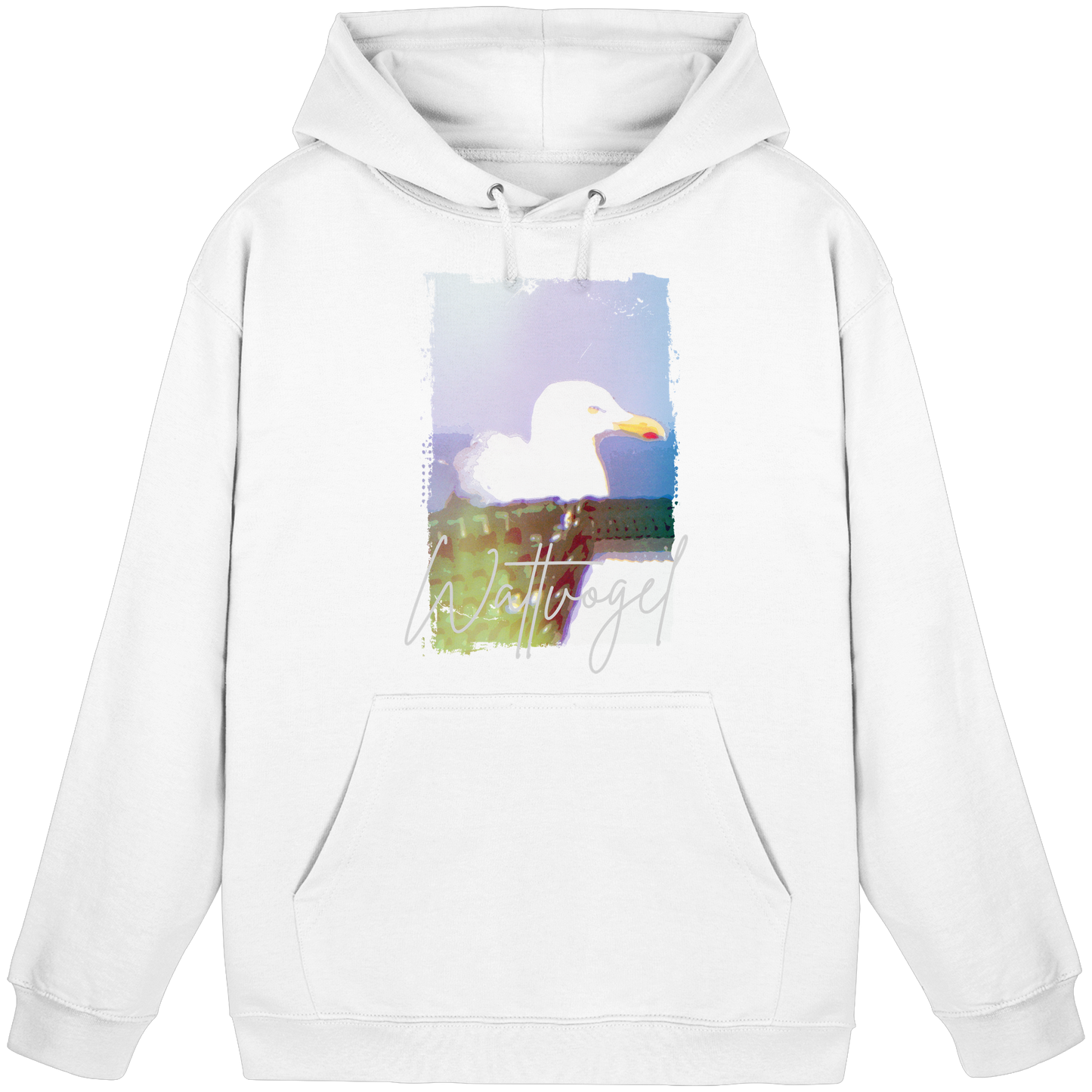 Wattvogel® Nordsee Möwe – Strandkorb Moment  - Basic Unisex Hoodie