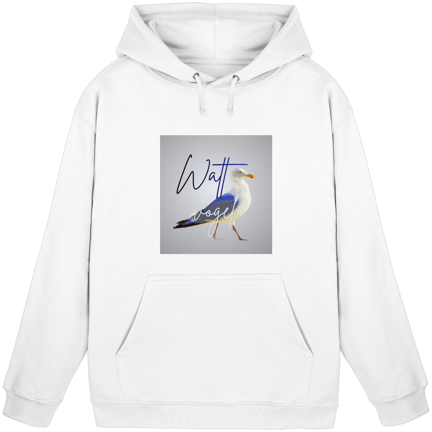 Wattvogel Motiv mit Nordsee Möwe  - Basic Unisex Hoodie