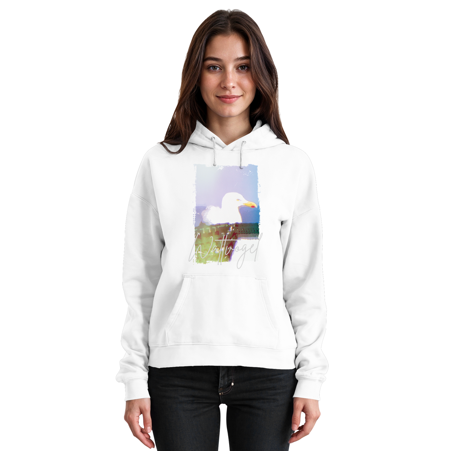 Wattvogel® Nordsee Möwe – Strandkorb Moment  - Basic Unisex Hoodie