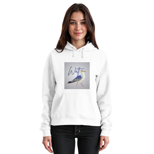 Wattvogel Motiv mit Nordsee Möwe  - Basic Unisex Hoodie