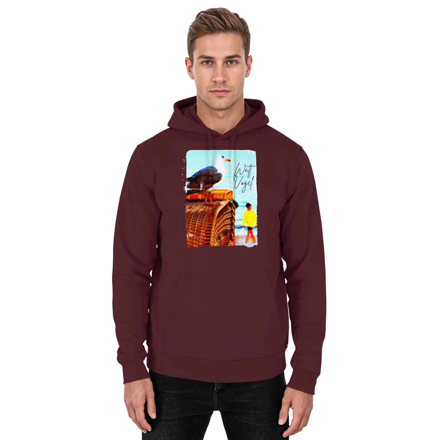 Wattvogel Foto Design am Strand - Basic Unisex Hoodie
