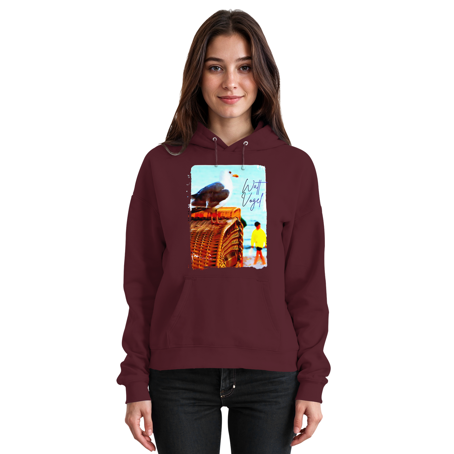 Wattvogel Foto Design am Strand - Basic Unisex Hoodie