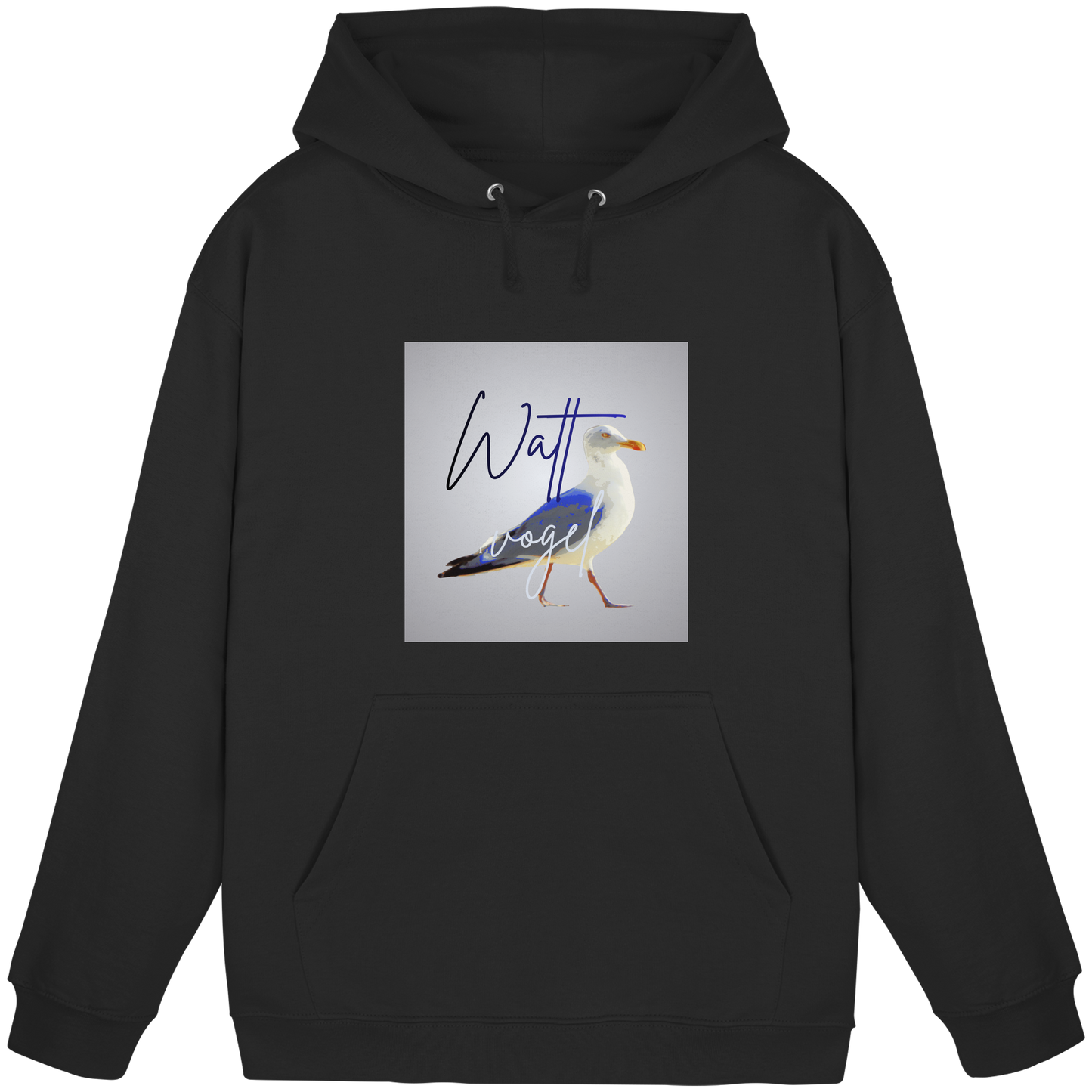 Wattvogel Motiv mit Nordsee Möwe  - Basic Unisex Hoodie