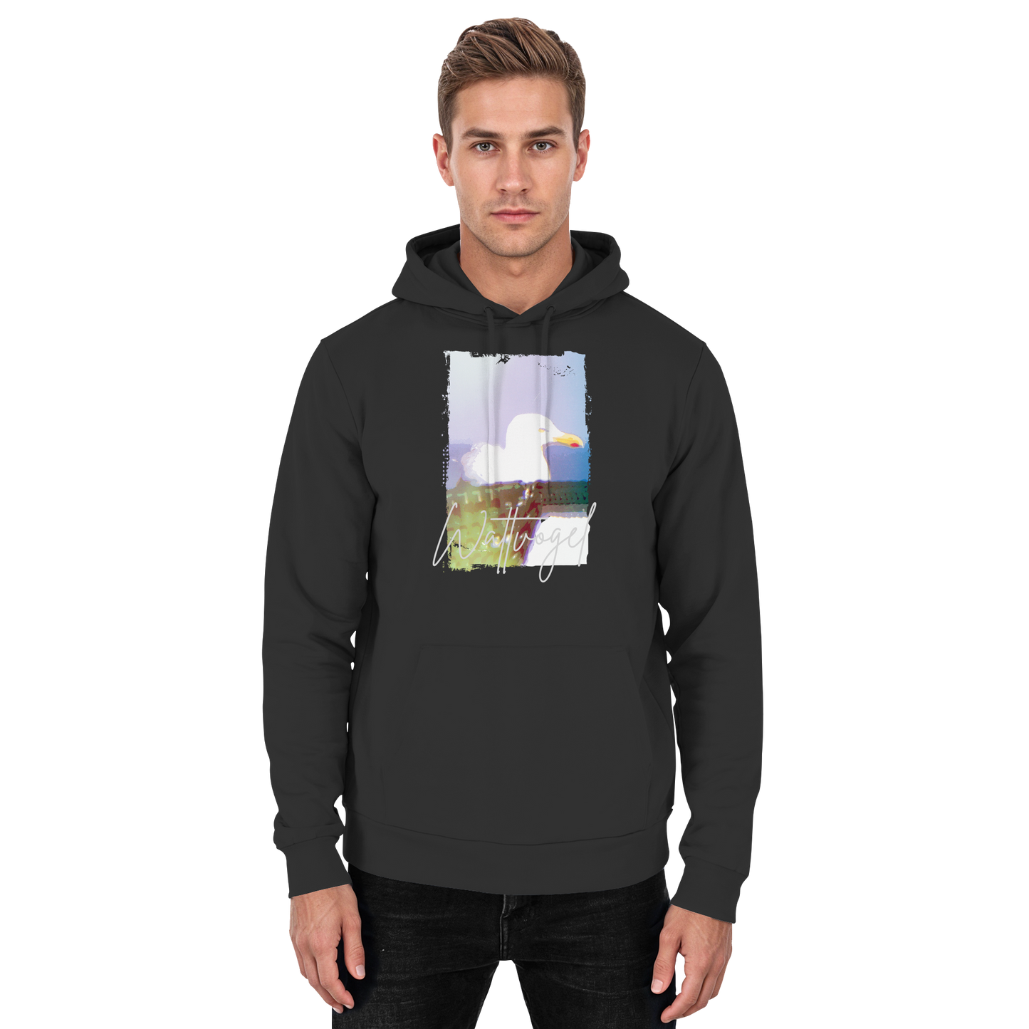 Wattvogel® Nordsee Möwe – Strandkorb Moment  - Basic Unisex Hoodie
