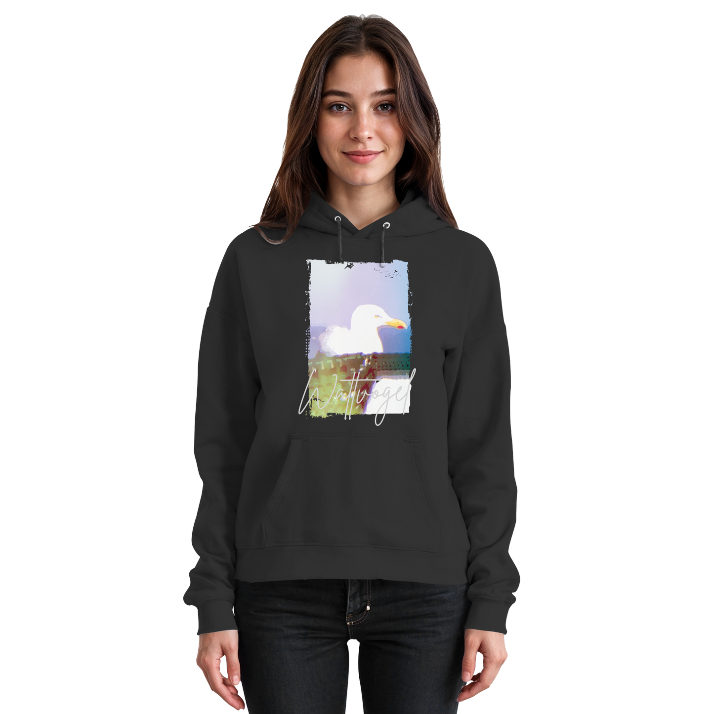 Wattvogel® Nordsee Möwe – Strandkorb Moment  - Basic Unisex Hoodie