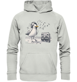 Tanzende Möwe mit Kaputze und Kopfhörer Wattvogel am Strand Nordsee T-Shirt - Basic Unisex Hoodie