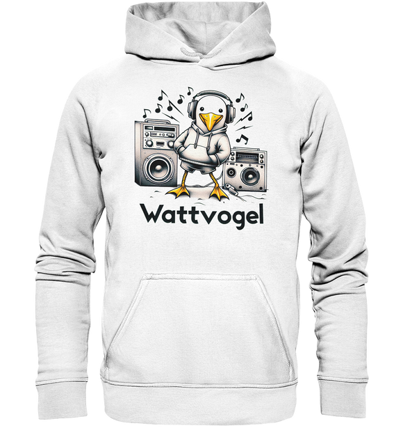 Coole Möwe Wattvogel mit Musik Geschenkidee Urlaub Nordsee Ostsee  - Unisex Hoodie