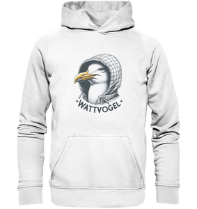 Motiv Möwe mit Kaputze Schriftzug Wattvogel  - Basic Unisex Hoodie