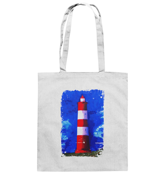 Baumwolltasche mit Kunstmotiv Leuchtturm von Jörg Langhans