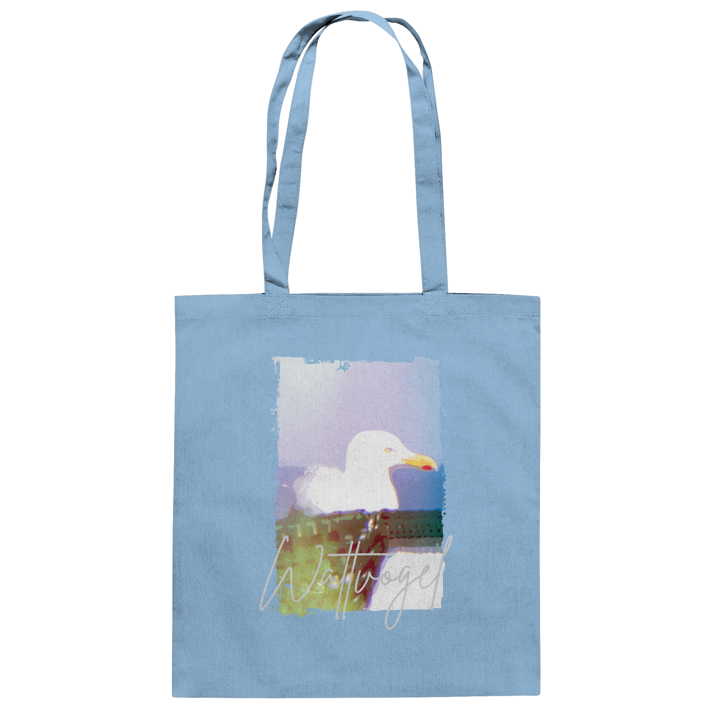 Wattvogel® Nordsee Möwe – Strandkorb Moment  - Baumwolltasche