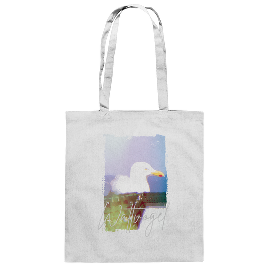 Wattvogel® Nordsee Möwe – Strandkorb Moment  - Baumwolltasche