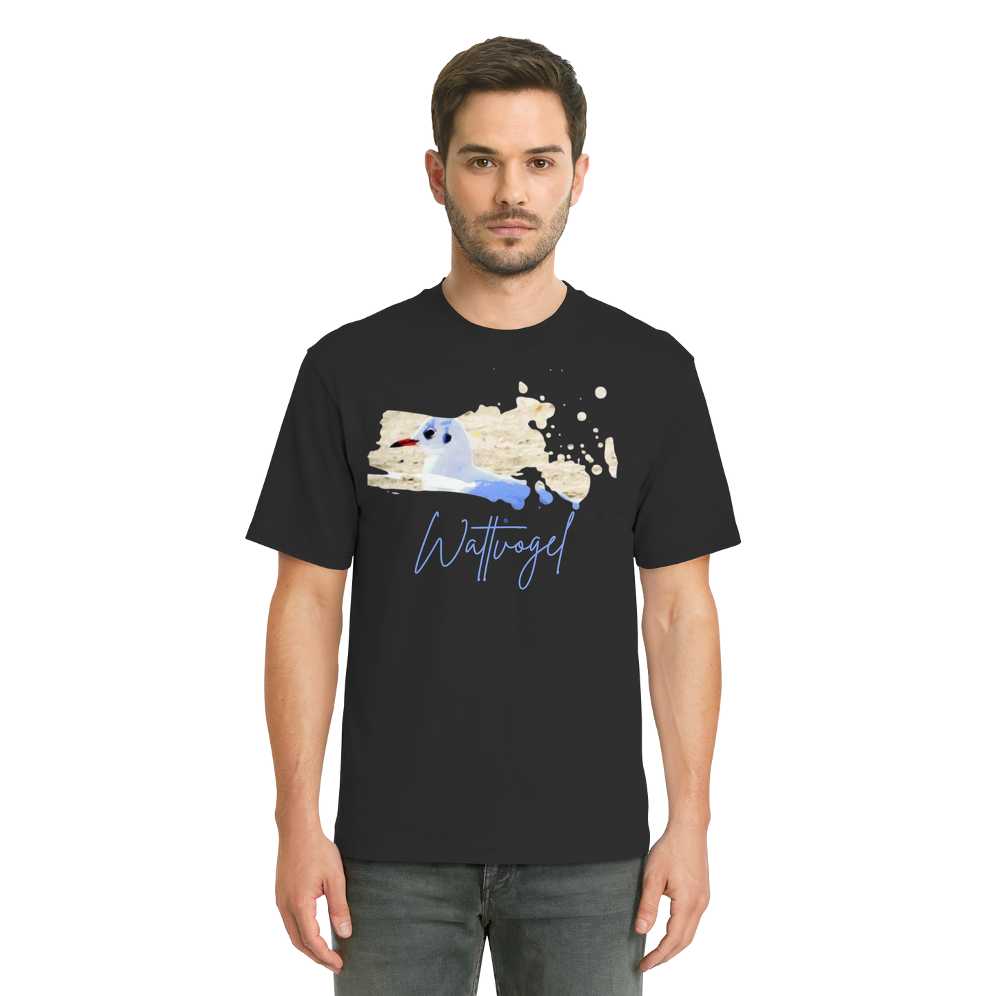 Wattvogel® – Nordsee Möwe im maritimen Kunst-Stil - Classic Shirt