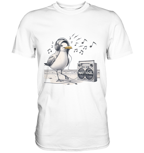 Tanzende Möwe mit Kaputze und Kopfhörer am Strand Nordsee T-Shirt - Classic Shirt